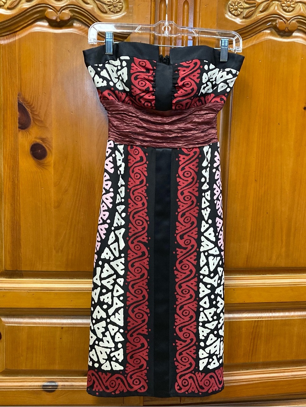Nicole Miller Collection Silk Strapless Cocktail Dress Size 4